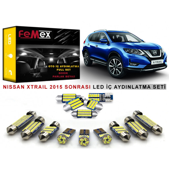Nissan Xtrail 2015 Sonrası LED İç Aydınlatma Ampul Seti FEMEX Parlak Beyaz ürün görseli 1