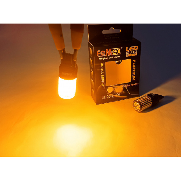 FEMEX Platinum T20 7440 / 7443 9w Led Aydınlatma Ampul Tek Duy / Çift Duy Parlak Turuncu ürün görseli 1