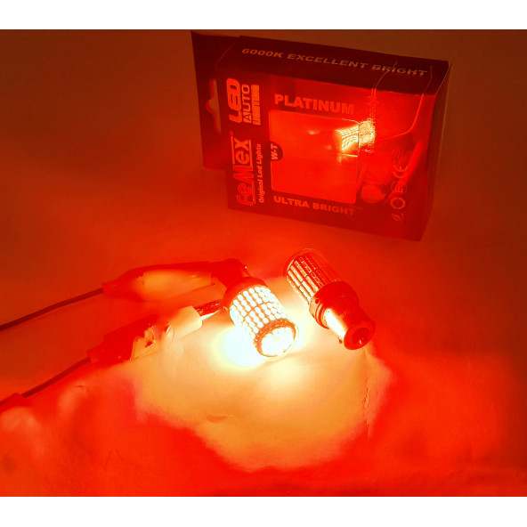 FEMEX Platinum P21W 1156 9w Led Aydınlatma Ampul 93 Duy Tek Duy Parlak Kırmızı ürün görseli 1