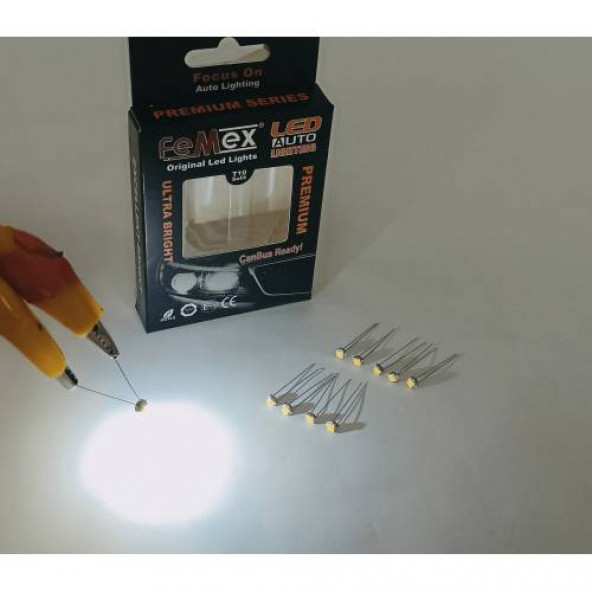 FEMEX Premium T5 T4 10lu İnce Bacaklı Kıl Led Mini Led Ampul Parlak Beyaz ürün görseli 1
