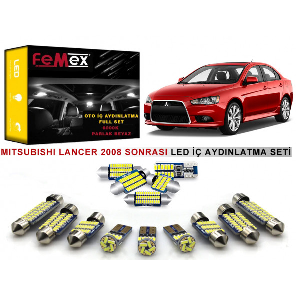 Mitsubishi Lancer LED İç Aydınlatma Ampul Seti FEMEX Parlak Beyaz ürün görseli 1