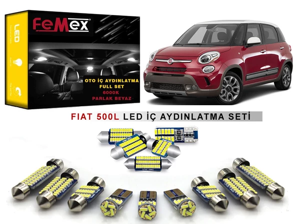 Fiat 500L LED İç Aydınlatma Ampul Seti FEMEX Parlak Beyaz ürün görseli 1