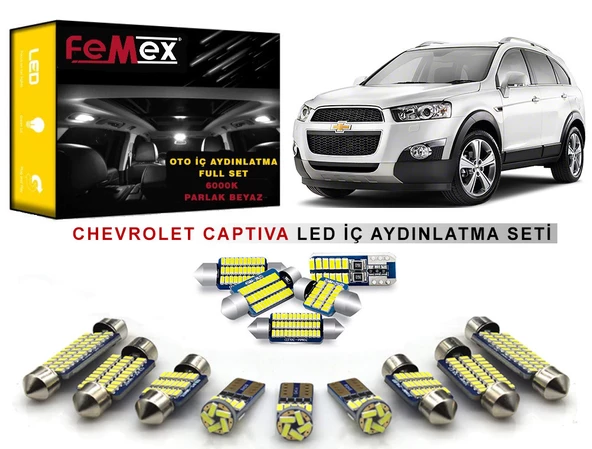 Chevrolet Captiva LED İç Aydınlatma Ampul Seti FEMEX Parlak Beyaz ürün görseli 1