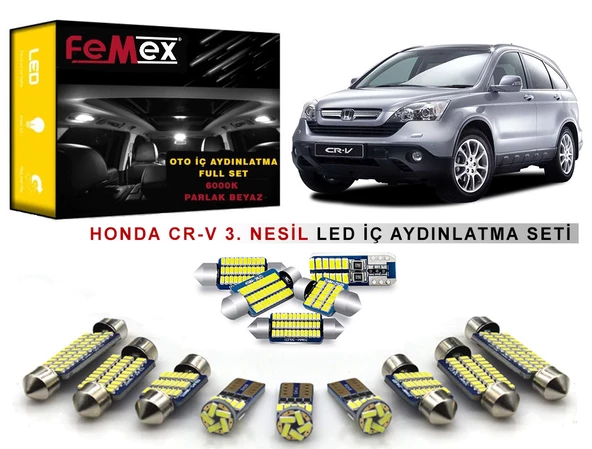Honda CR-V 3. Nesil LED İç Aydınlatma Ampul Seti FEMEX Parlak Beyaz ürün görseli 1