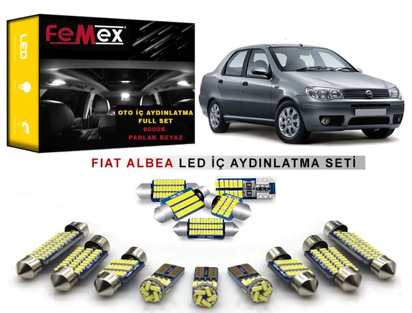 Fiat Albea LED İç Aydınlatma Ampul Seti FEMEX Parlak Beyaz ürün görseli 1