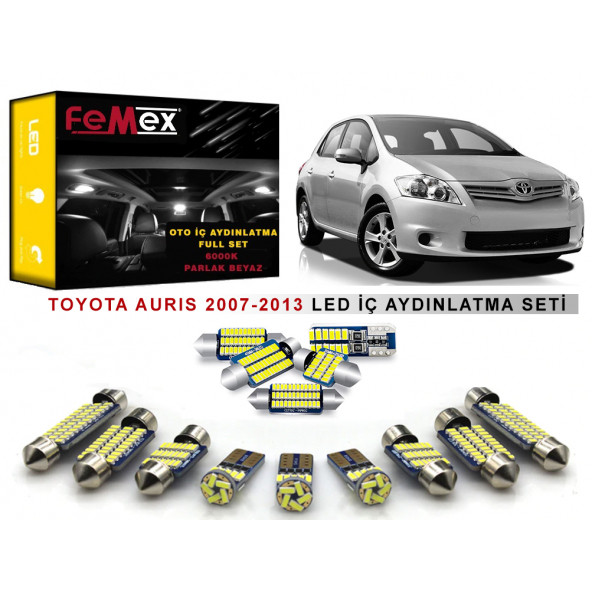Toyota Auris LED İç Aydınlatma Ampul Seti FEMEX Parlak Beyaz ürün görseli 1