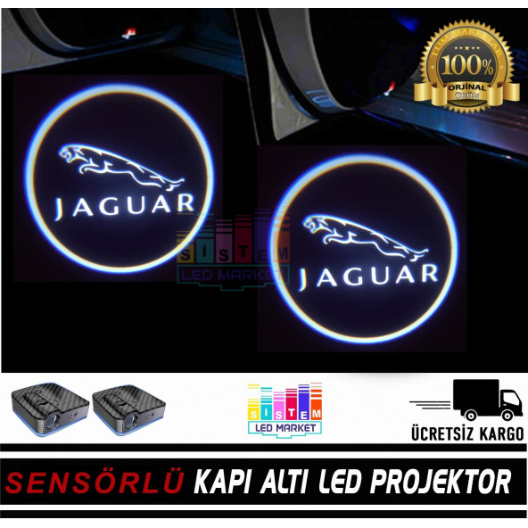 Jaguar Araçlar İçin Pilli Yapıştırmalı Kapı Altı Led Logo ürün görseli 1