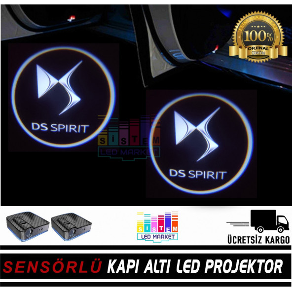Citröen DS Auto Araçlar İçin Pilli Yapıştırmalı Kapı Altı Led Logo ürün görseli 1