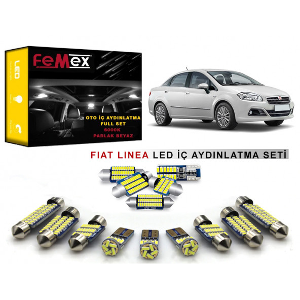 Fiat Linea LED İç Aydınlatma Ampul Seti FEMEX Parlak Beyaz ürün görseli 1