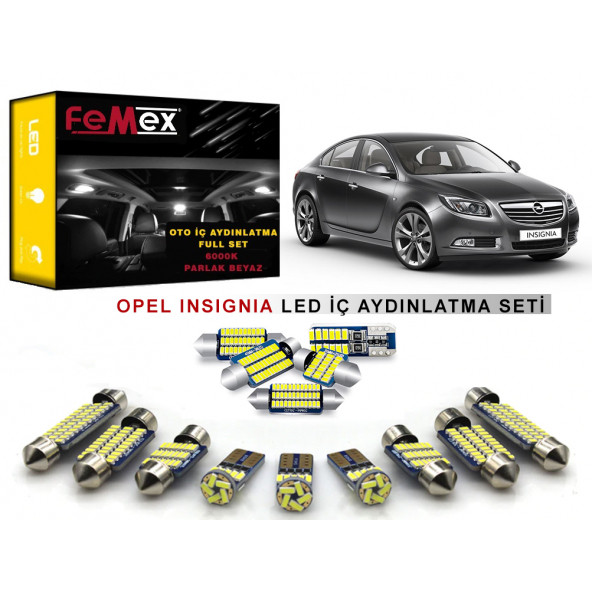 Opel insignia LED İç Aydınlatma Ampul Seti FEMEX Parlak Beyaz ürün görseli 1
