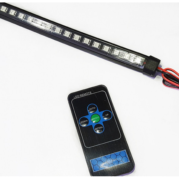 OFF ROAD Çakarlı Led Koyu TURUNCU-BEYAZ Çift Renk 24 Modlu Kumandalı 56cm ürün görseli 1