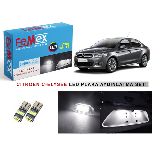 Citröen C-Elysee Led Plaka Aydınlatma Ampulu FEMEX Premium T10 ürün görseli 1