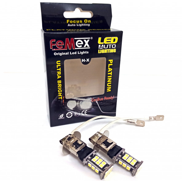 FEMEX H3 Sis Led Ampul Beyaz Renk Sadece Sis Farları İçin ürün görseli 1