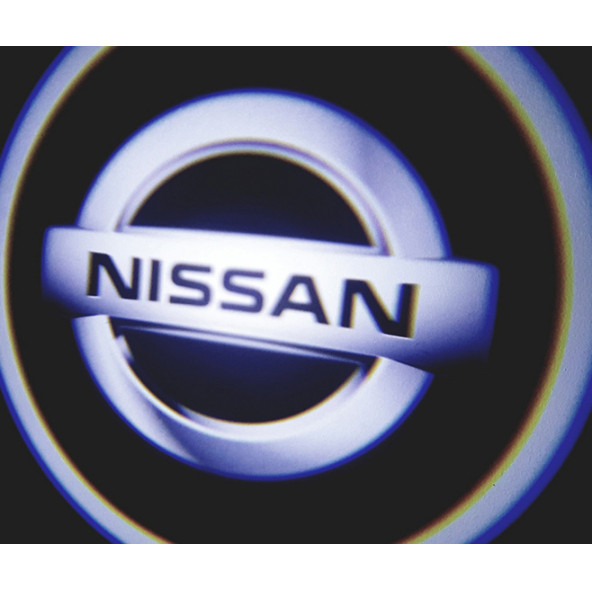 Nissan Araçlar İçin Pilli Yapıştırmalı Kapı Altı Led Logo ürün görseli 1