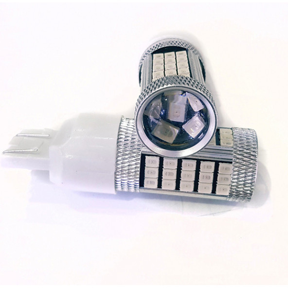 FEMEX Premium T20 7443 9w Led Ampul Çift Duy Kırmızı 2835 Chip Mercekli ürün görseli 1