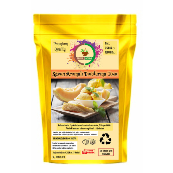 Kavun Aromali Dondurma Karışımı 250 gr ürün görseli 1