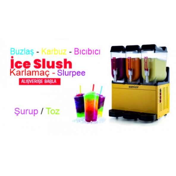 Kivi aromalı icecek tozu ice slush 1300 gr ürün görseli 1