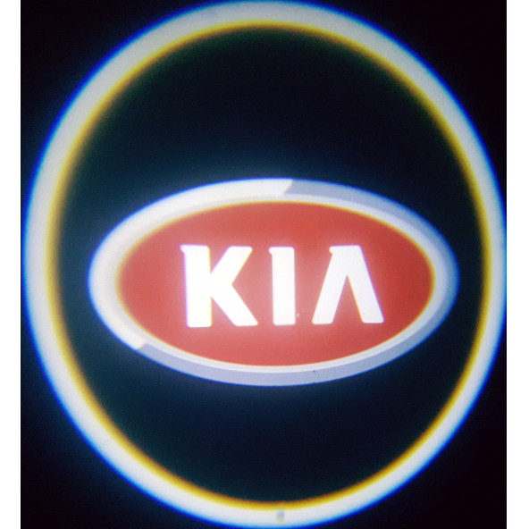 Kia Araçlar İçin Pilli Yapıştırmalı Kapı Altı Led Logo ürün görseli 1