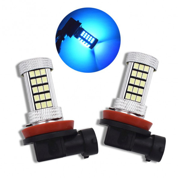 FEMEX H8/11- 9W- SİS FARLARI İÇİN Led Ampul 2835Chip Turkuaz Renk Mercekli 66Ledli ürün görseli 1