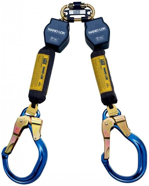 DBI SALA Nano-Lok Çift Kollu Geri Sarımlı Düşüş Durdurucu 1,8 M 3101473 -  İş Güvenliği Yüksekten Düşüş Önleyici ürün görseli 1