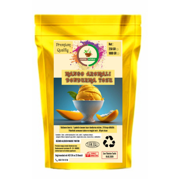 Mango Aromalı Dondurma Karışımı ürün görseli 1