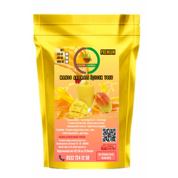 Mango Aromalı İçecek Tozu 1 kg ürün görseli 1