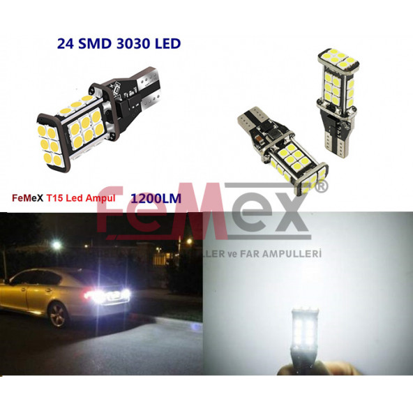 Hyundai H100 Led Geri Vites Aydınlatma Ampulu FEMEX T15 W16W ürün görseli 1