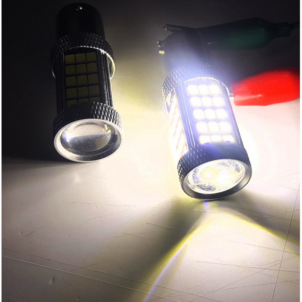 FEMEX Premium P21W-1157-9W- Çift Duy Şaşı Led Ampul Beyaz Mercekli ürün görseli 1