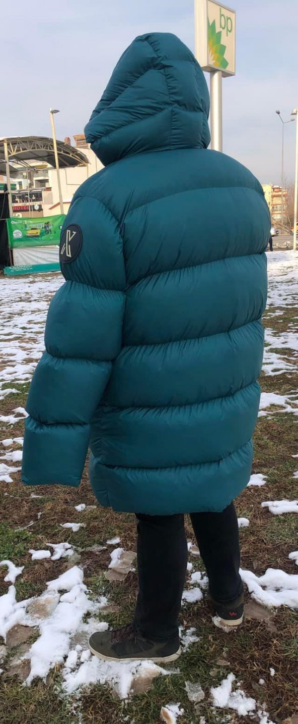 Xumu Erkek Kapüşonlu Puf Şişme Mont - Resim 5