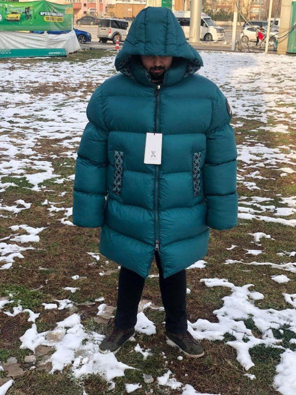 Xumu Erkek Kapüşonlu Puf Şişme Mont - Resim 7