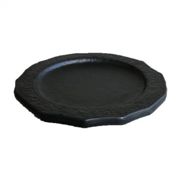 Melamin Çukur Köşeli Servis Tabağı Siyah 25cm - Melamin Sunum Tabağı ürün görseli 1