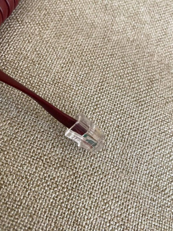 Spiralli Telefon Ahize Kablosu 2 Metre Bordo - Resim 5