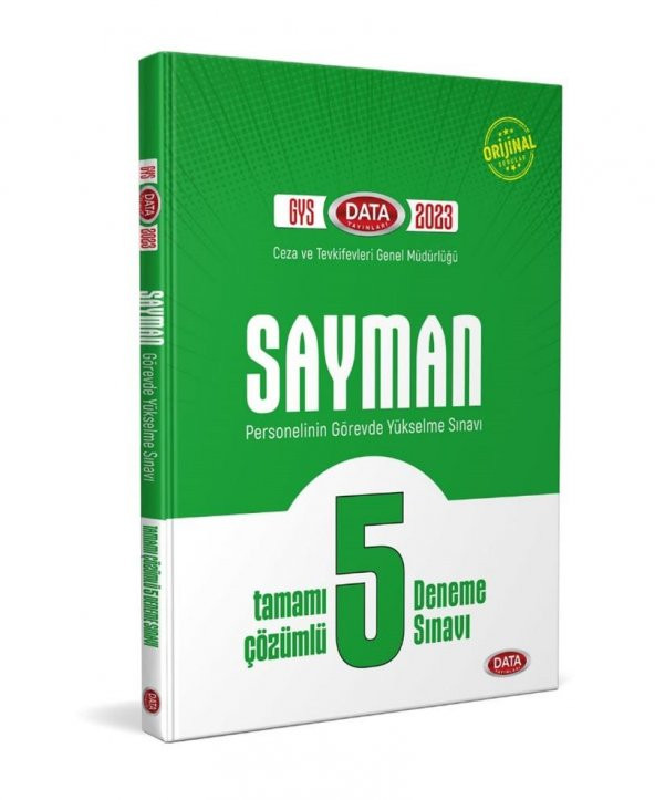 Ceza ve Tevkifevleri Sayman GYS Tamamı Çözümlü 5 Deneme Sınavı Data Yayınları ürün görseli 1