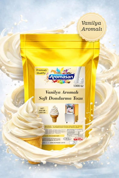 Vanilya Aromali Soft Dondurma Tozu 1300 gr ürün görseli 1