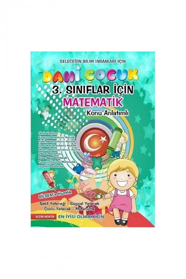 Altın Nokta 3. Sınıf Dahi Çocuk Matematik Konu Anlatım Kitap ürün görseli 1