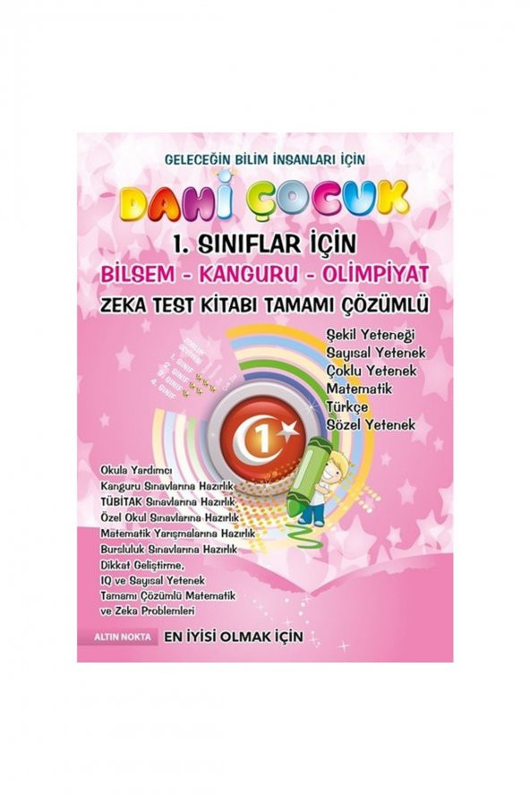 Dahi Çocuk 1. Sınıflar Için Zeka Test Kitabı ürün görseli 1