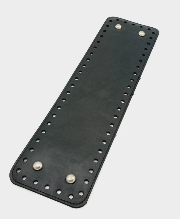 Angel Çanta Aksesuar Suni Deri Siyah Renk 35X10 cm Dikdörtgen Çanta Tabanı (Gümüş Aparatlı) ürün görseli 1