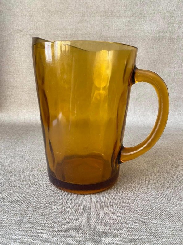 Antika Sarı Kristal Can Sürahi 20,5 cm ürün görseli 1