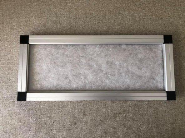 Alüminyum Çerçeveli Elyaf Havalandırma Filtresi 15x35cm ürün görseli 1
