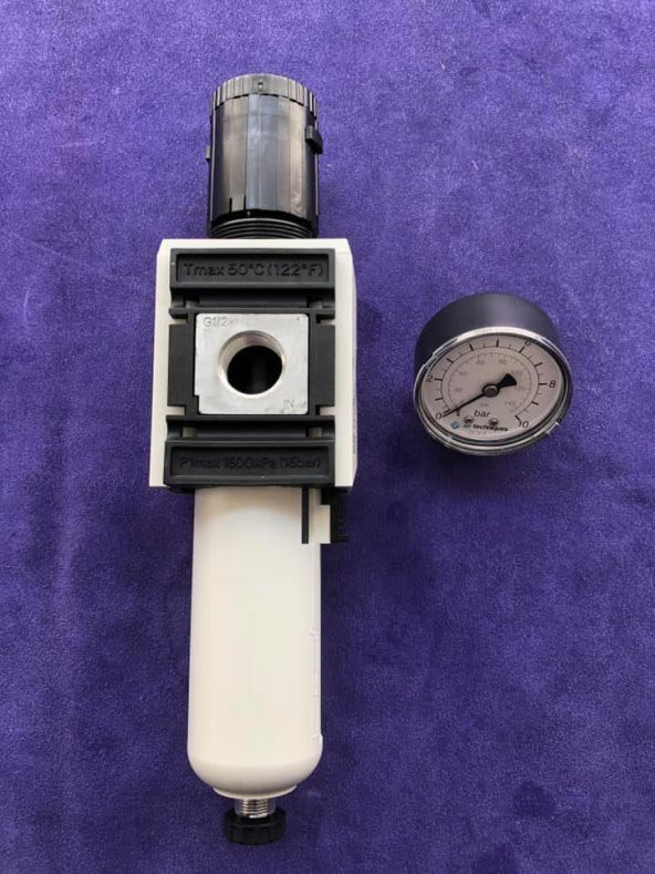 KFRG-212/10 Filtre Regülatörü - Pnömatik Otomatik Tahliye Valfi G 1/2 ürün görseli 1