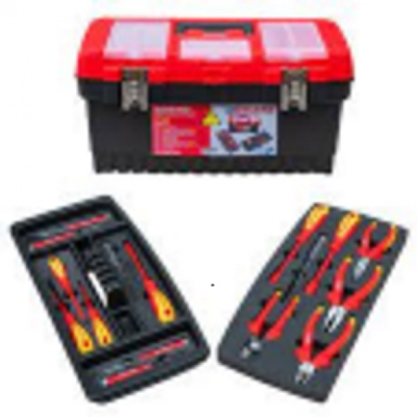 İzeltaş 19" Plastik Takım Çantası Elektrikçi Set 23Parça 8440001023 ürün görseli 1
