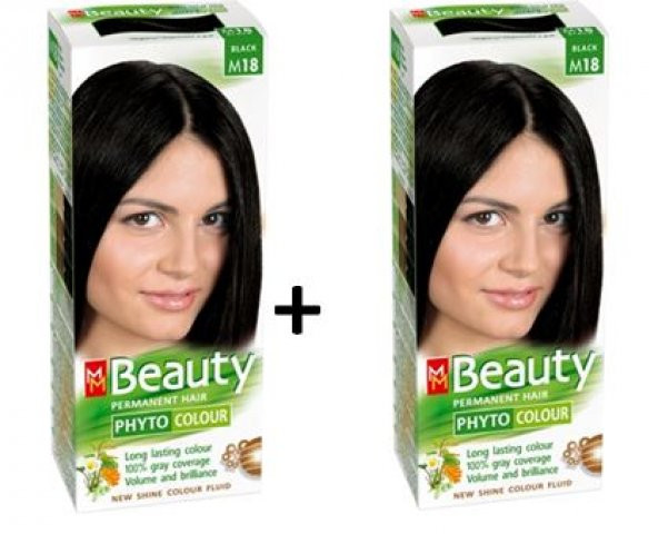 MM Beauty Bitkisel Saç Boyası Siyah M18- (2 ADET) ürün görseli 1