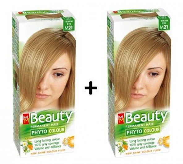 Beauty Bitkisel Saç Boyası- Doğal Küllü Platin-M21- 2 ADET ürün görseli 1