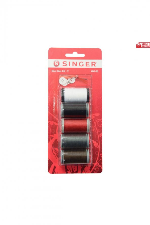 SİNGER 5Lİ BLİSTER DİKİŞ SETİ BEŞ RENK IPLİK 400-06 ürün görseli 1