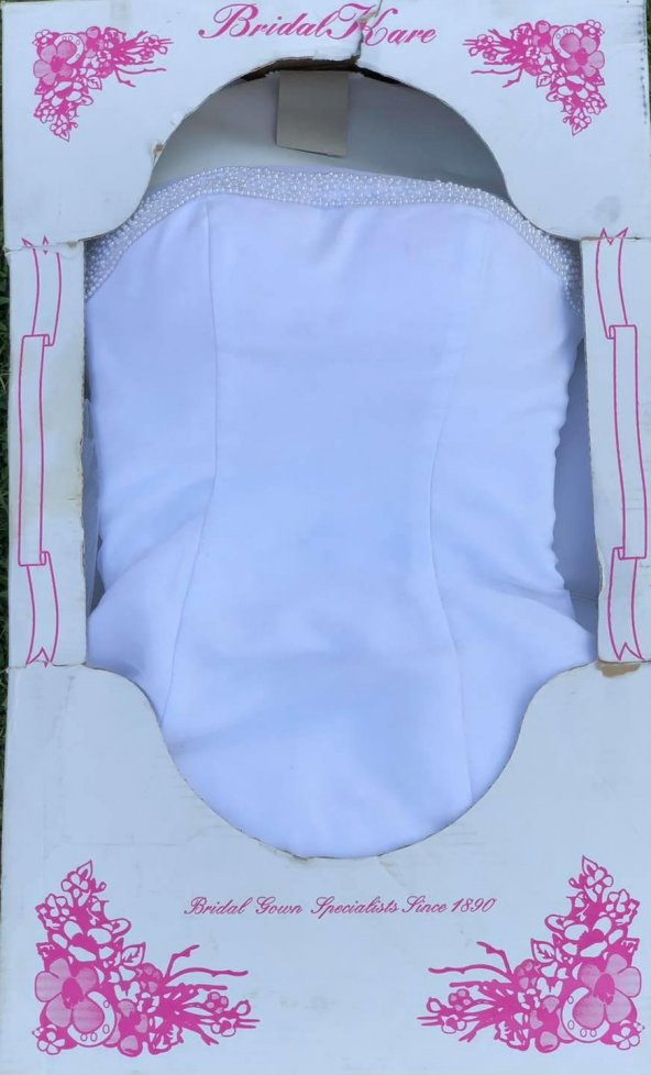 David’s Bridal Gloria Van Derbild Saten Vintage Tasarım Gelinlik Size 6 ürün görseli 1