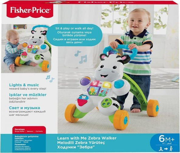 Fisher Price Melodili Yürüteç Zebra DLD80 - Resim 6