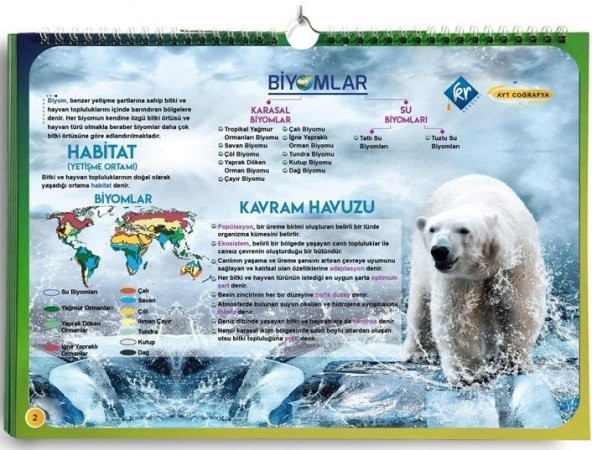 AYT Coğrafya Poster Notlar KR Akademi ürün görseli 1