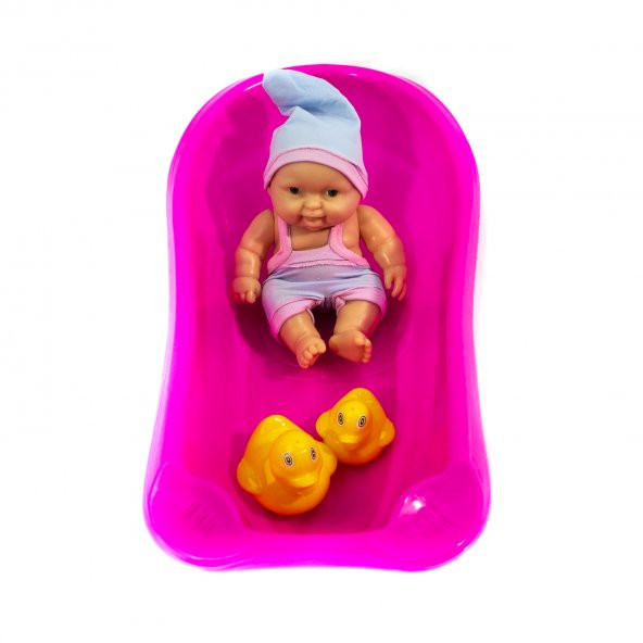 Oyuncak Bebek Küvetli Aksesuarlı Et Bebek Set ürün görseli 1