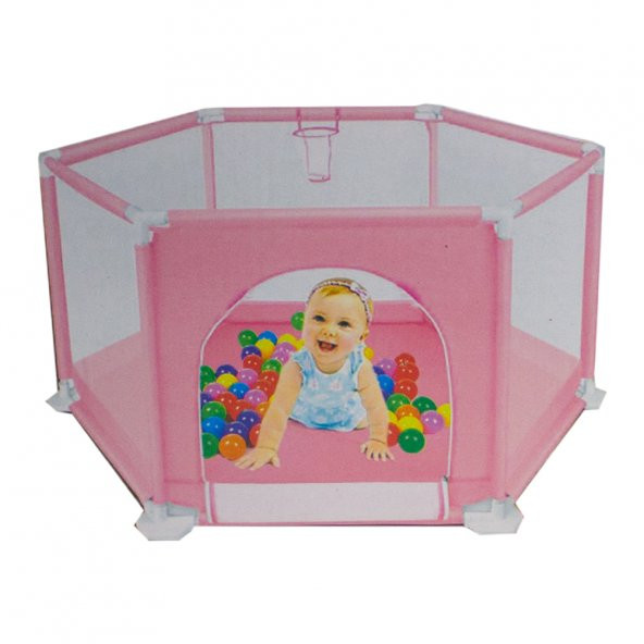 Çocuk Oyun Havuzu Güvenli Çocuk Çiti Pembe ürün görseli 1
