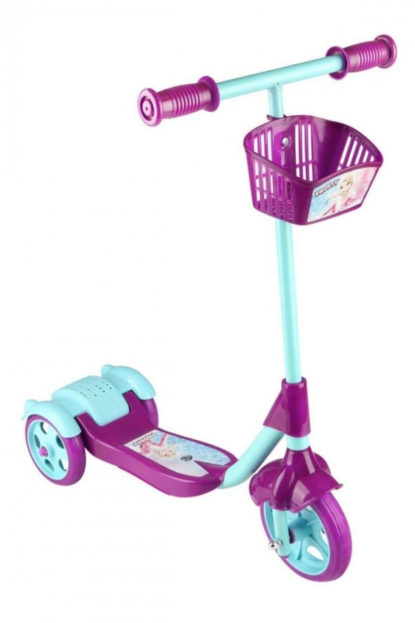 Mor Sepetli Frenli 3 Tekerlekli Scooter ürün görseli 1